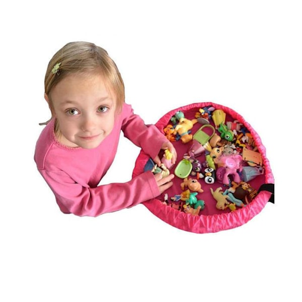 Samla snabbt leksakspåse blå