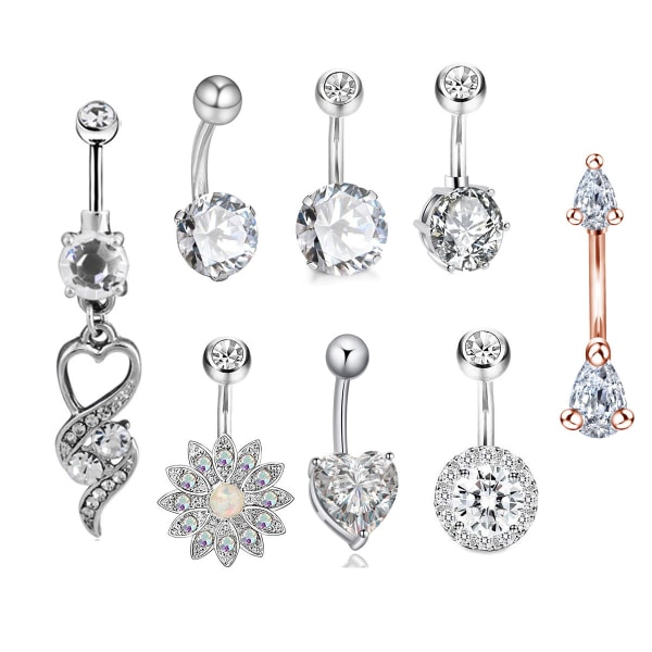 Navle Piercing 8 stk/sæt