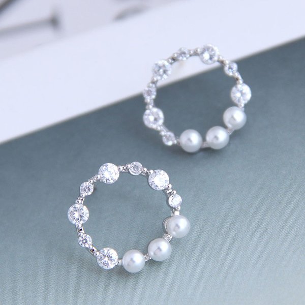 Guldpläterade Örhängen Cubic Zirconia silver