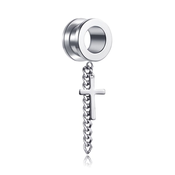 Blanda (6-25mm) piercing rostfritt stål örat tunnel 1 ST silver 22 mm