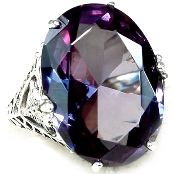 Silversmycken filled ring Ametist 19