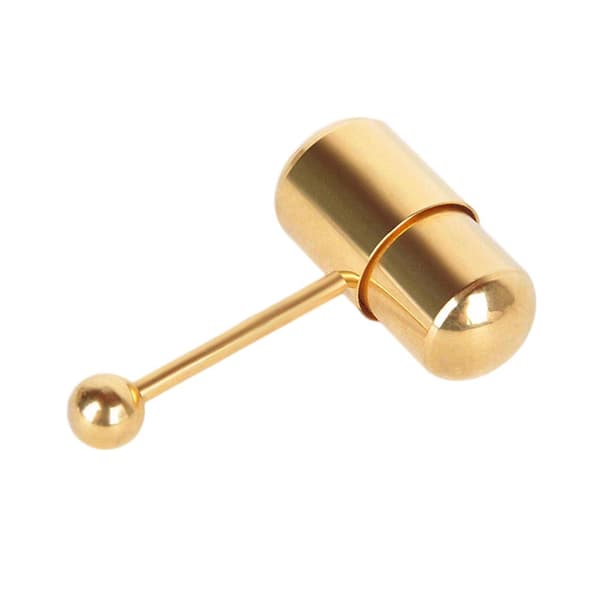 Vibrerande Tongue Barbell ring 14G 3 silver