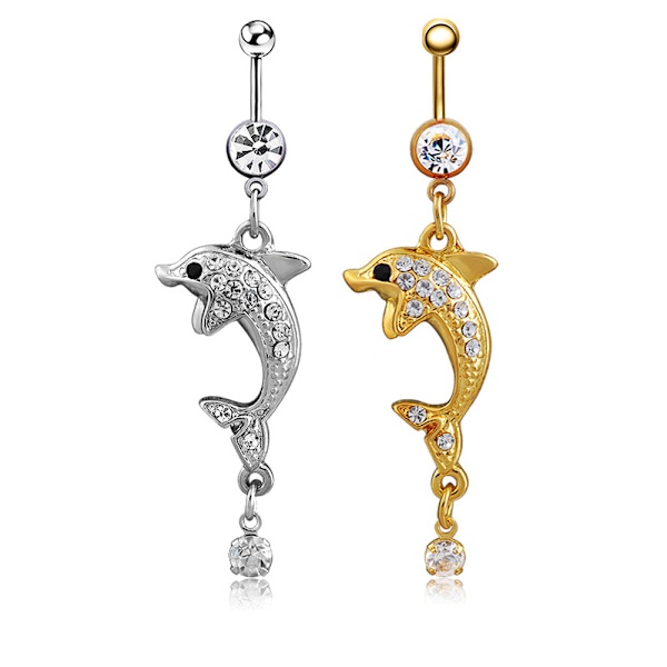 Navle-Belly Button Ring Kropspiercing GULD