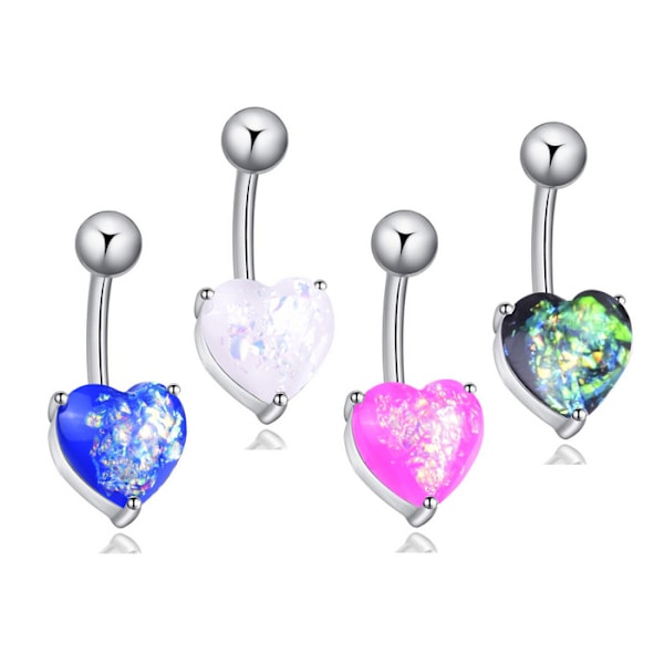 Navle-Belly Button Ring Kropspiercing grøn