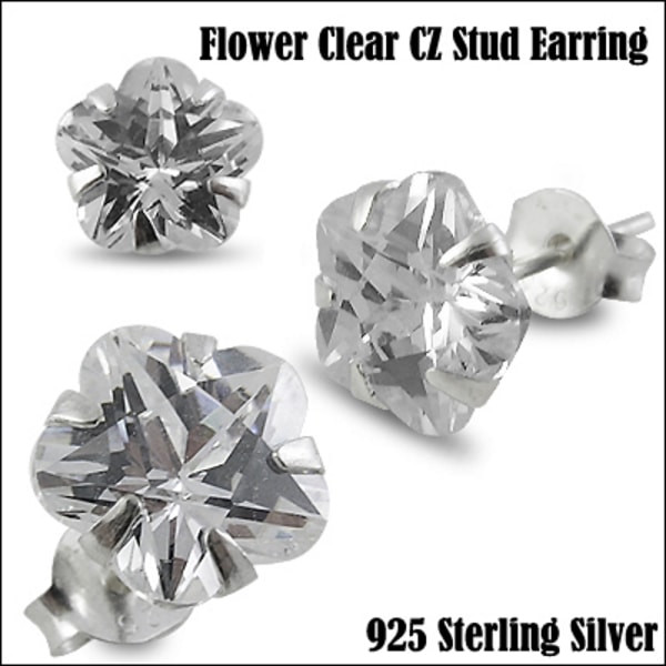 925 Sterling Silver CZ Örhängen 3MM