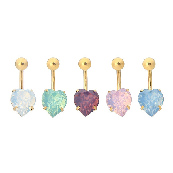 Navle-Belly Button Ring Kropspiercing 316l Stål GRÖN