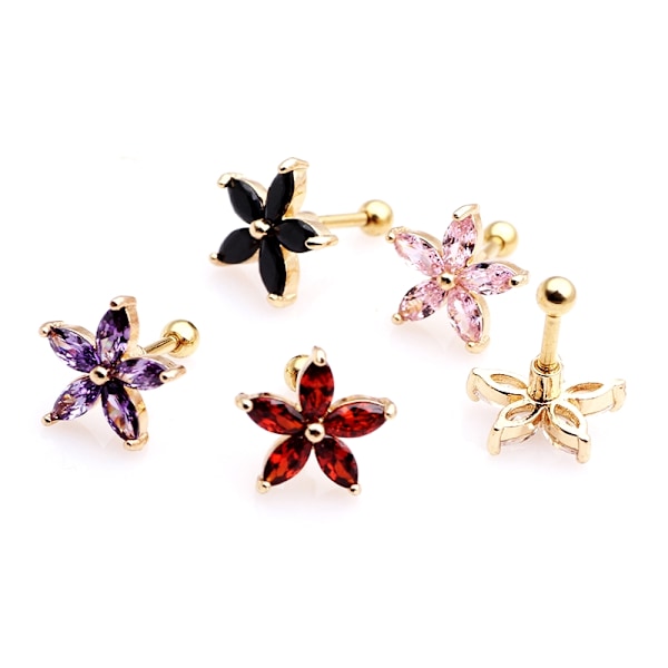 Helix Tragus Piercing 1 STK SILVER LILA