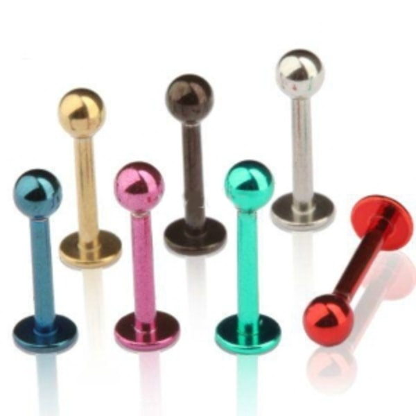 Labret, läpp Piercing smycken GRÖN