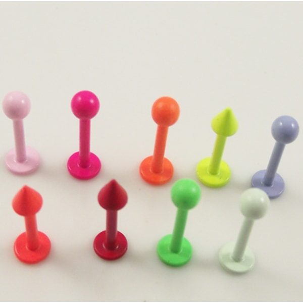Labret, läpp Piercing smycken GRÖN