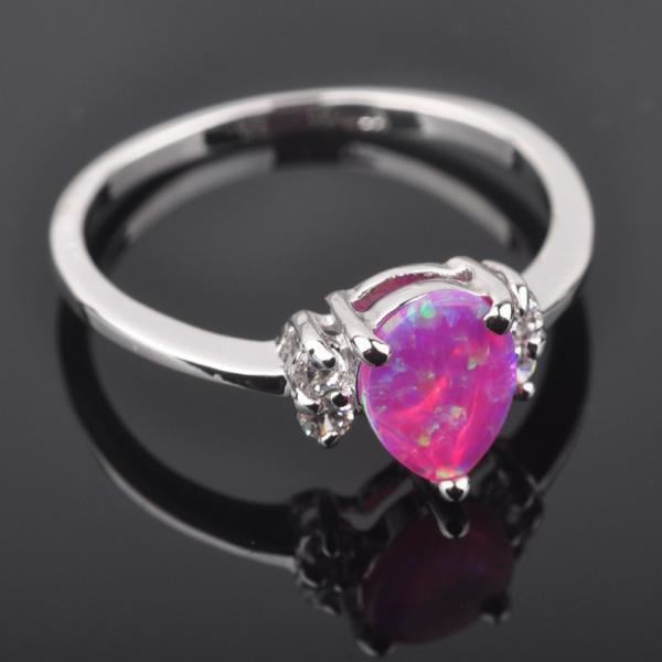 Hopea TÄYTETTY Sormus PINK Fire Opal 16