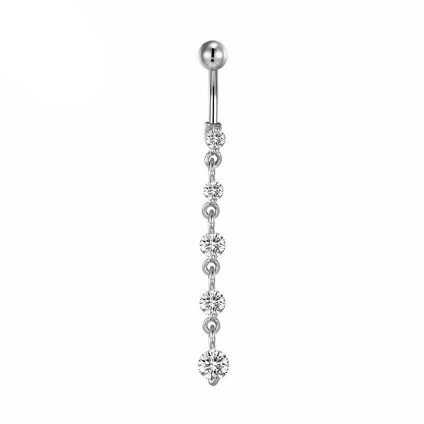 Lys CZ Diamant Blomster Ring G23 Titan NAVEL