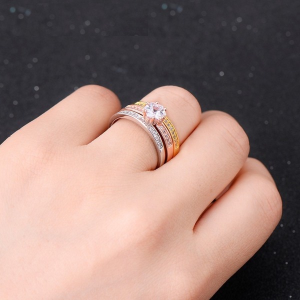 18K Guldbelagt RING CZ 18