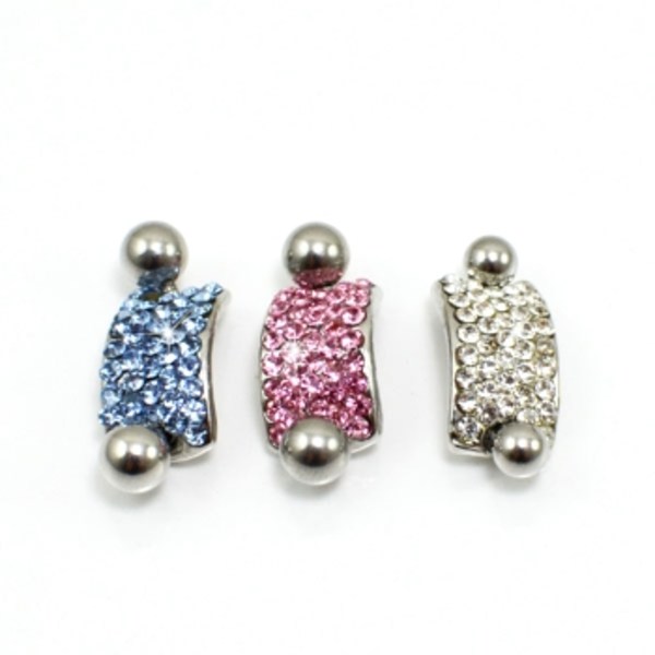 Navle-Belly Button Ring Kropspiercing Smykke BLÅ