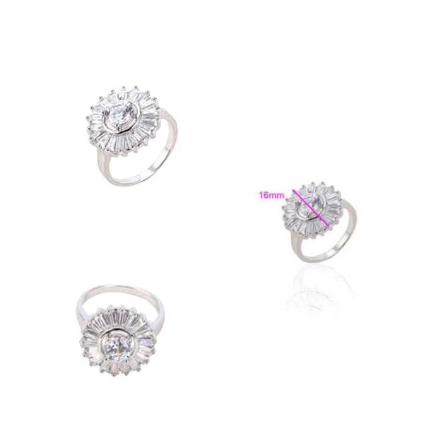 18K Guldfyllda Guld gulddoublé Filled CZ Ring 17
