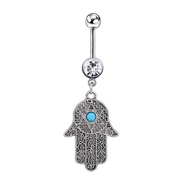 Navlepiercing Hamsa Symbol Fatima Hånd