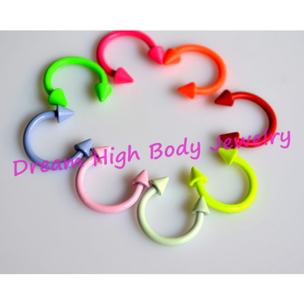 Body Piercing smykker BCR Nyeste Næse Ring Rund Neon ORANGE