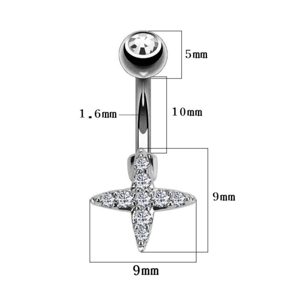 Navle-Belly Button Ring Kropspiercing GULD
