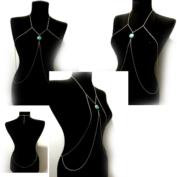 Kroppskedjor kristall Halsband