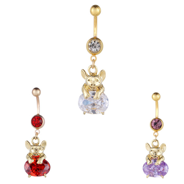 Navle-Belly Button Ring Kropspiercing LILA