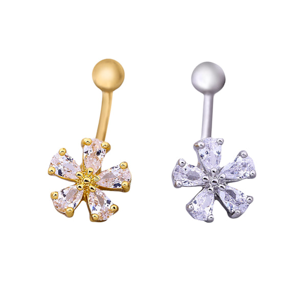 Navle-Belly Button Ring Kropspiercing SILVER