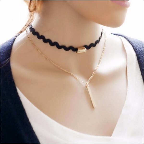 Gotisk spets retro halsband handgjorda Lace