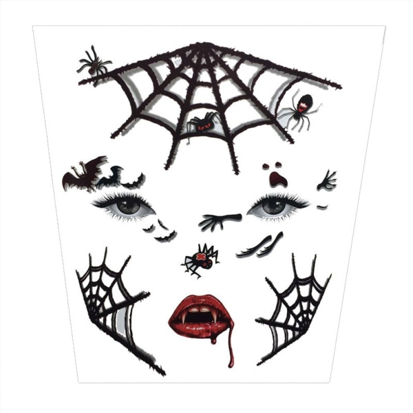 Halloween Temporary Face Waterproof Mask Tattoo Sticker
