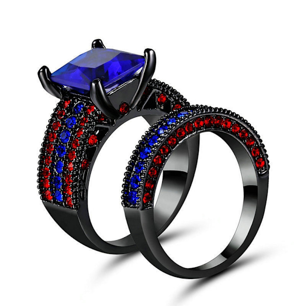 10K Sort Guldbelagt Ring 18