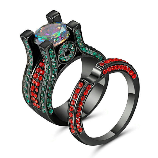 10K Sort Guldbelagt Ring 18