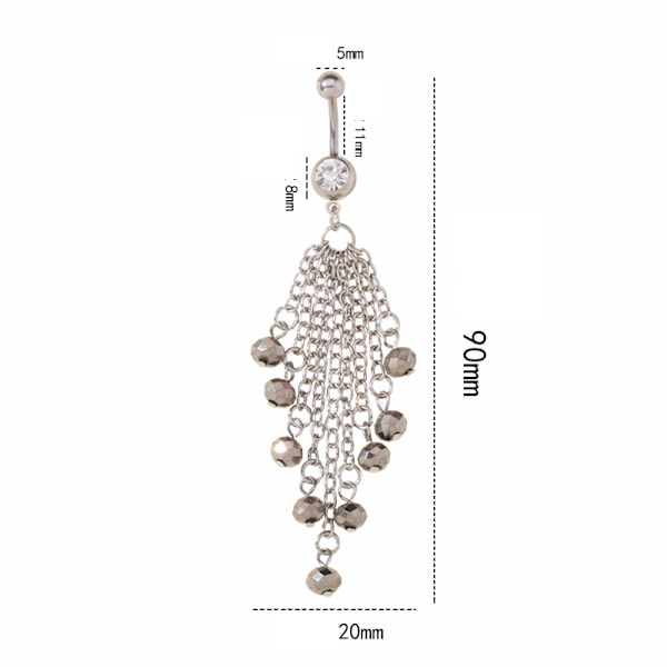 Navelpiercing silver