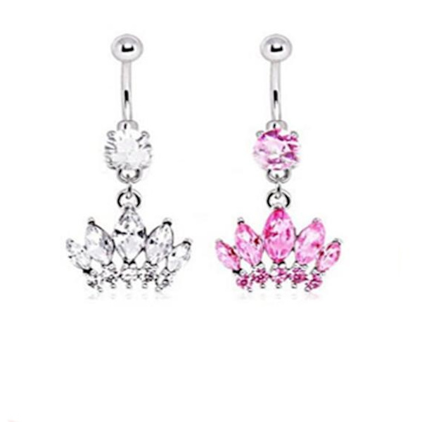 Navle-Belly Button Ring Kropspiercing 316l Stål pink
