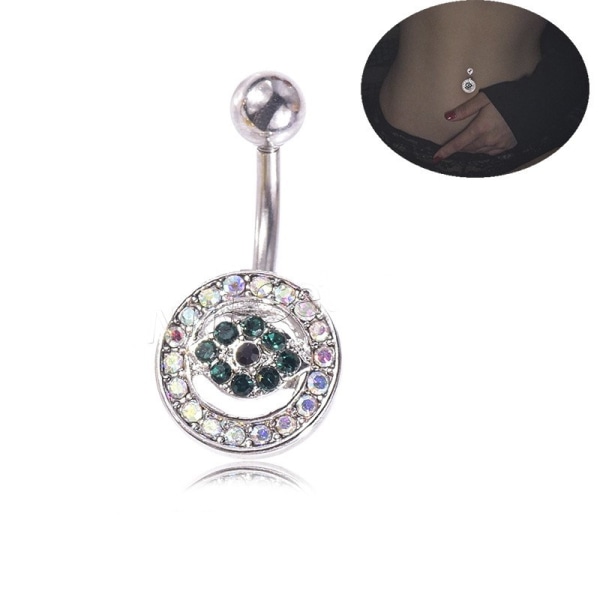 Navelpiercing grön