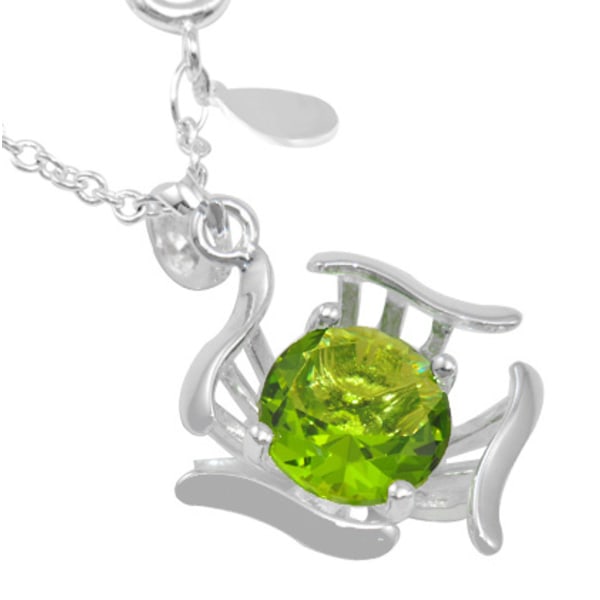 Silver Peridot ÄDELSTEN silverhänge