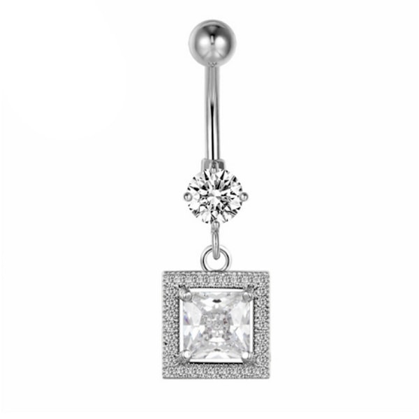 Lys CZ Diamant Blomster Ring G23 Titan NAVEL