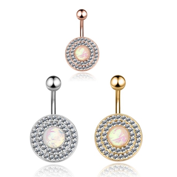 Navelpiercing Opal guld