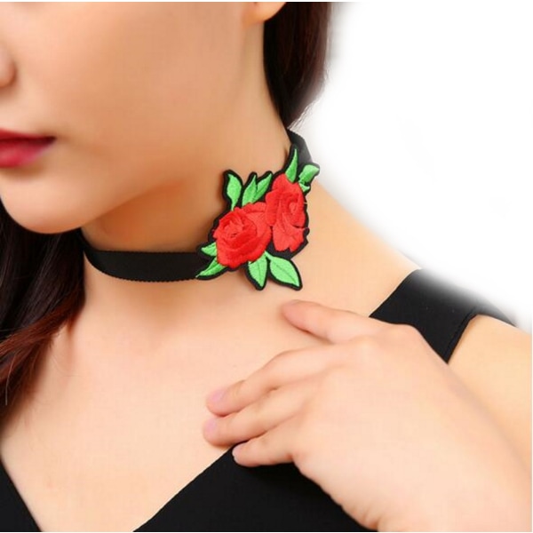 Halsband choker blomma