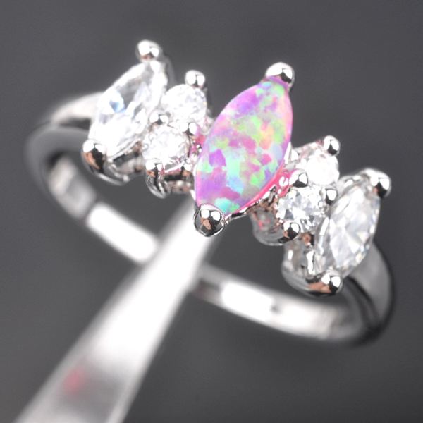 Hopea TÄYTETTY Sormus PINK Fire Opal 16