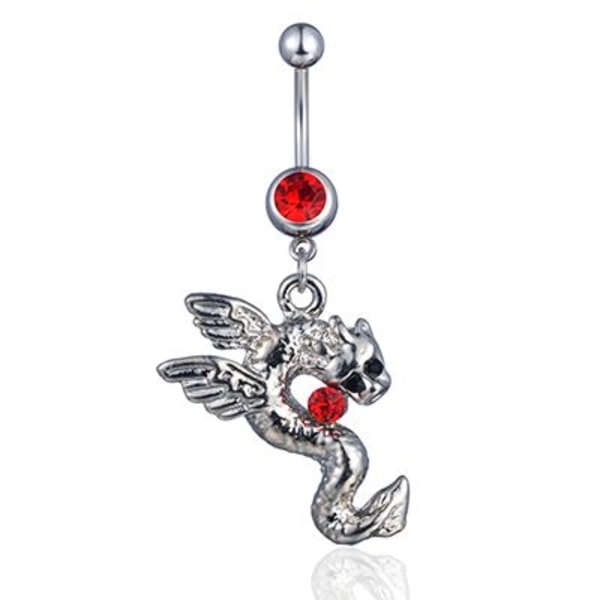 Navle Piercing rød