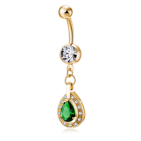 Forgyldt Navle Ring til Body Piercing Smykker sort