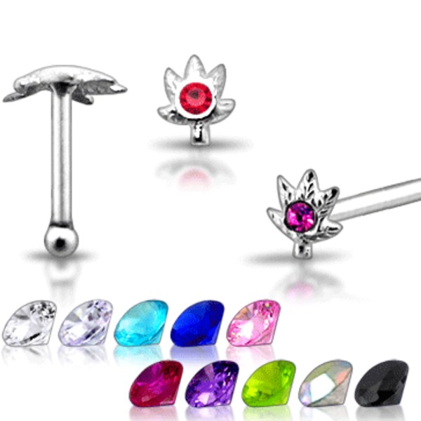 925 Silver näsa stud GRÖN