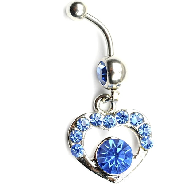 Navle-Belly Button Ring Kropspiercing BLÅ