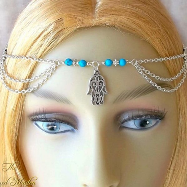 Kvinnor hårband Kedjor Kristall silver