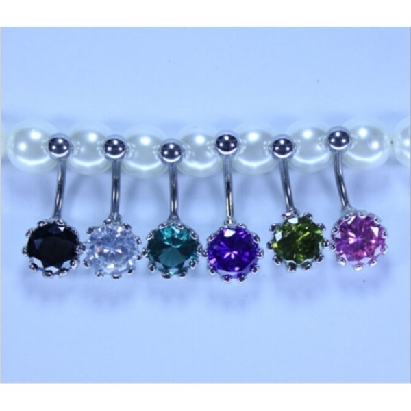 CZ Diamant Blomst Brystvorte Ring G23 Titan Mave AB MULTI