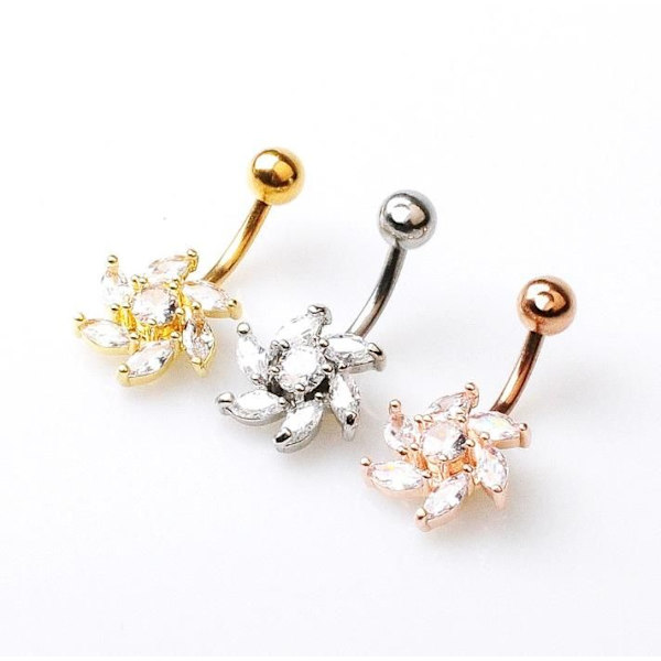 Navle-Belly Button Ring Kropspiercing GULD