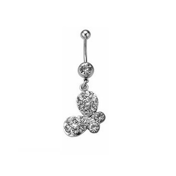 Navelpiercing Fjäril silver