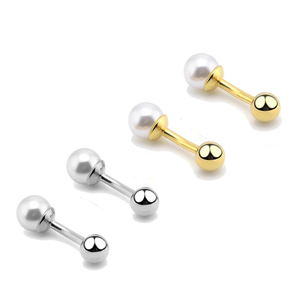 Barbell Pearl guld