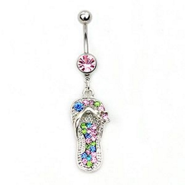 Navle Piercing flerfarvet