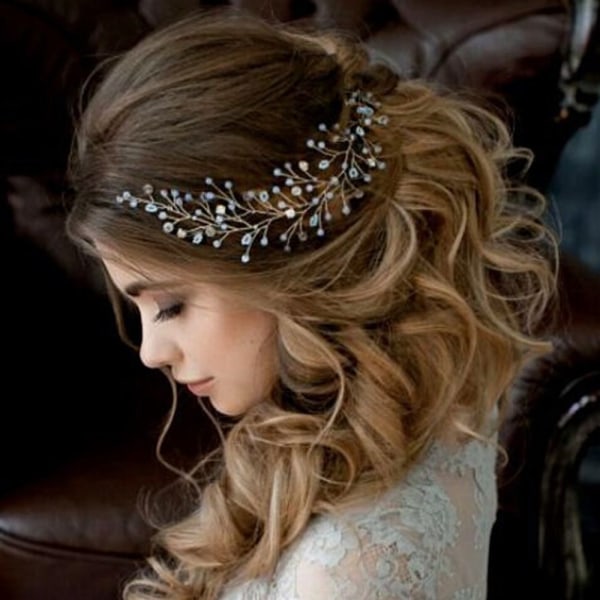 Kvinnor hårband bröllop diadem pärla Kristall silver ac33 | Silver | Fyndiq