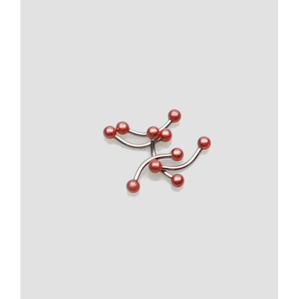 Ögonbryn Ringar Banana Piercing ROSA