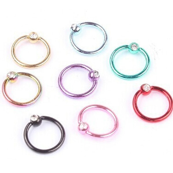 Body Smycken Färgglada Piercing Ögonbryn MULTICOLOR