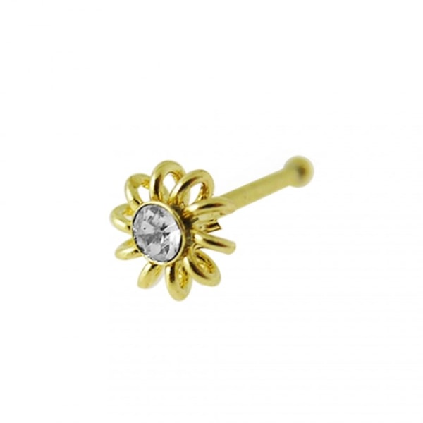 9K Glat Spiral Næsering guld